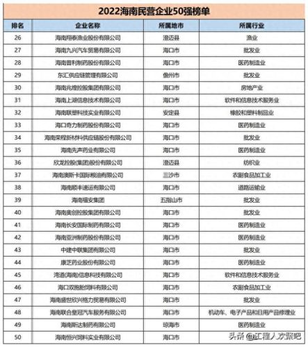 海口开发区企业排名前十(海口最强企业排名)插图8