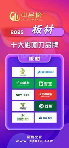 全国十大板材品牌排行榜2022(全国十大板材品牌排行榜及价格)插图1