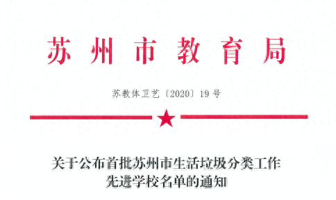 苏州垃圾分类学校排名前十(苏州生活垃圾分类)插图