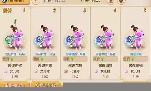 化生女儿搭配阵容129