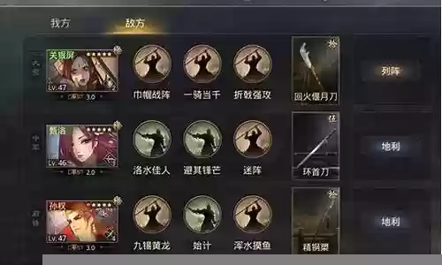 率土之滨战法阵容搭配图