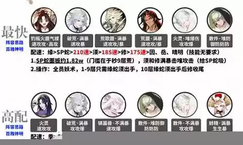 蛇姐阵容搭配最新