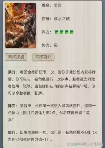 萌三国暗金武将姜维专属技能大全插图