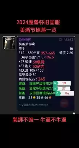 魔兽就酒仙毕业装备插图