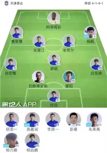 泰达亚泰阵容