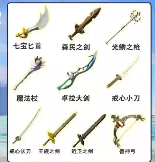 塞尔达传说武器30-16，塞尔达传说武器大全