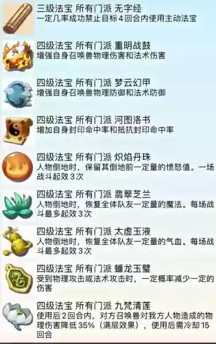 梦幻西游四级法宝带什么好，梦幻4级法宝有哪些插图